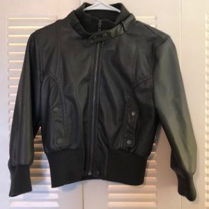 Kids unisex faux leather jacket